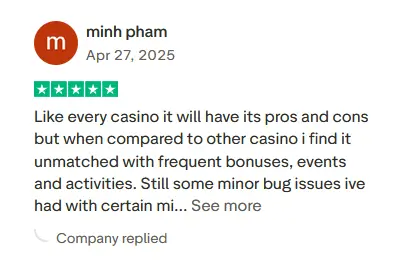 Trustpilot review 1