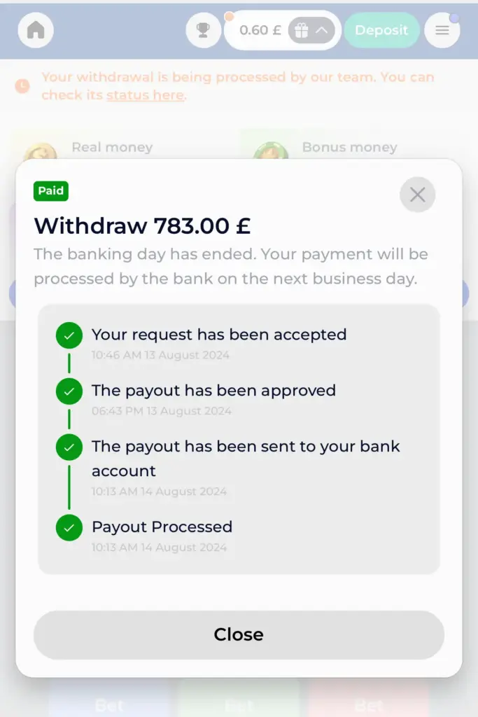 Withdrawal Approval Process